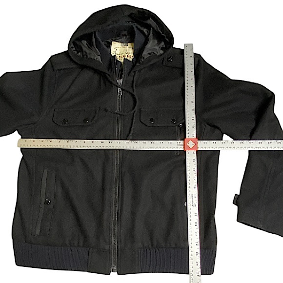 American Rag CIE Mens XL Hooded Wool Blend Coat Jacket Bomber Style Military - Picture 4 of 12